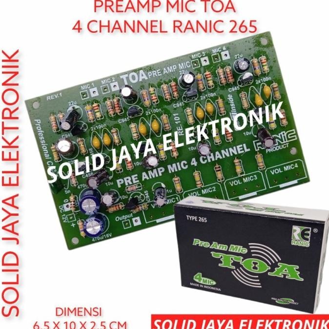 Jual PRE AM MIC TOA 4 CHANNEL PRE AMP PREAM MIK KIT TOA MIC MIC ...