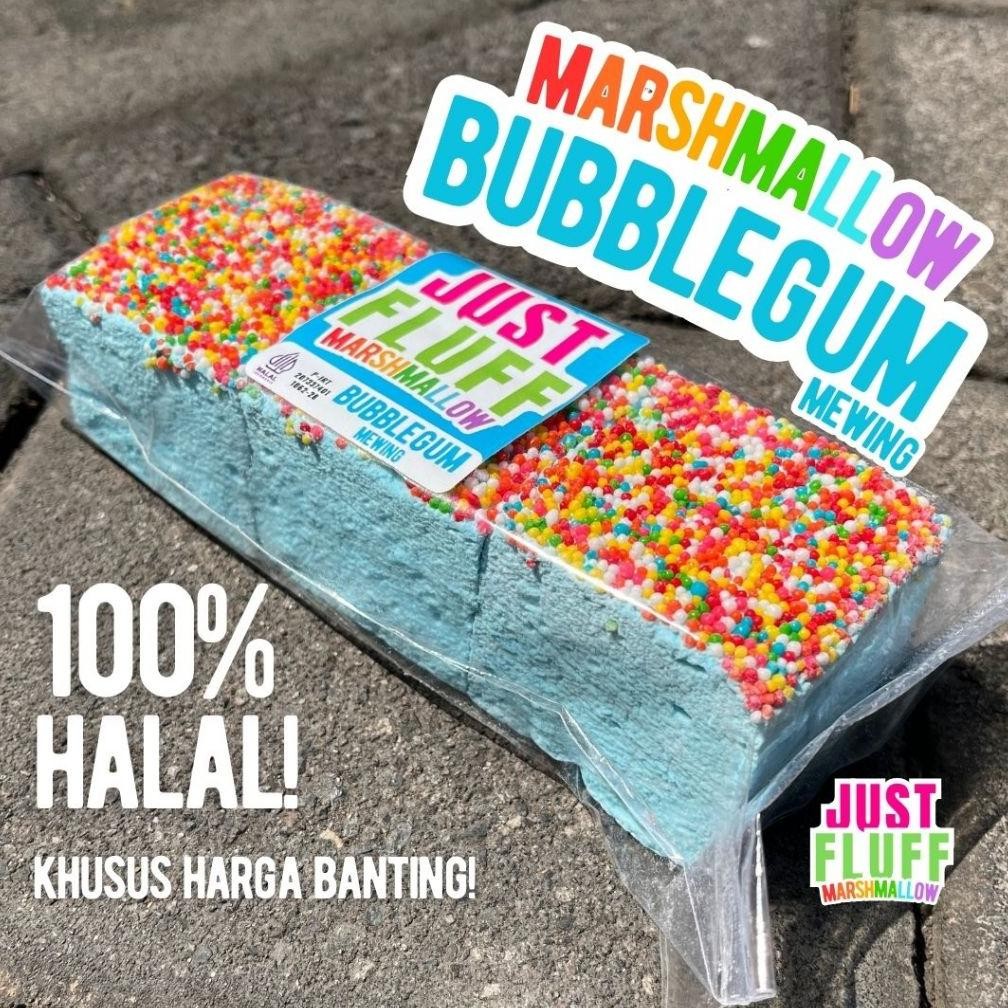 Jual Marshmallow JustFluff BubbleGum Mewing [HALAL] [3 KOTAK] | Shopee ...