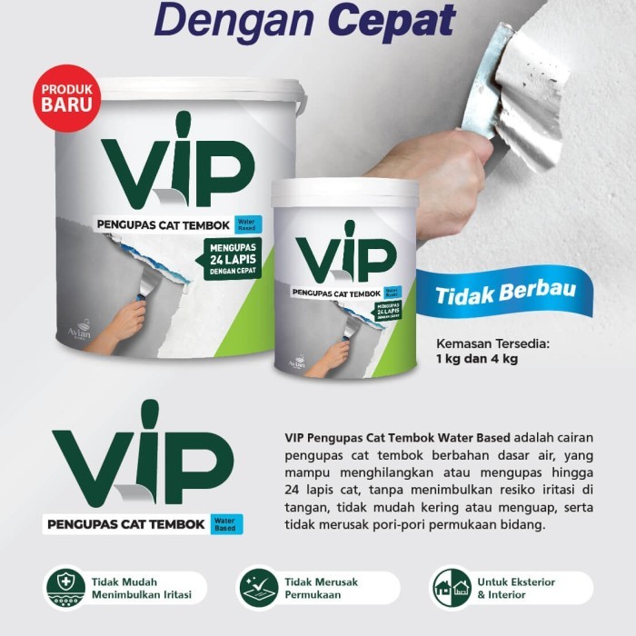 Jual avian vip pengelupas cat tembok 1kg | Shopee Indonesia