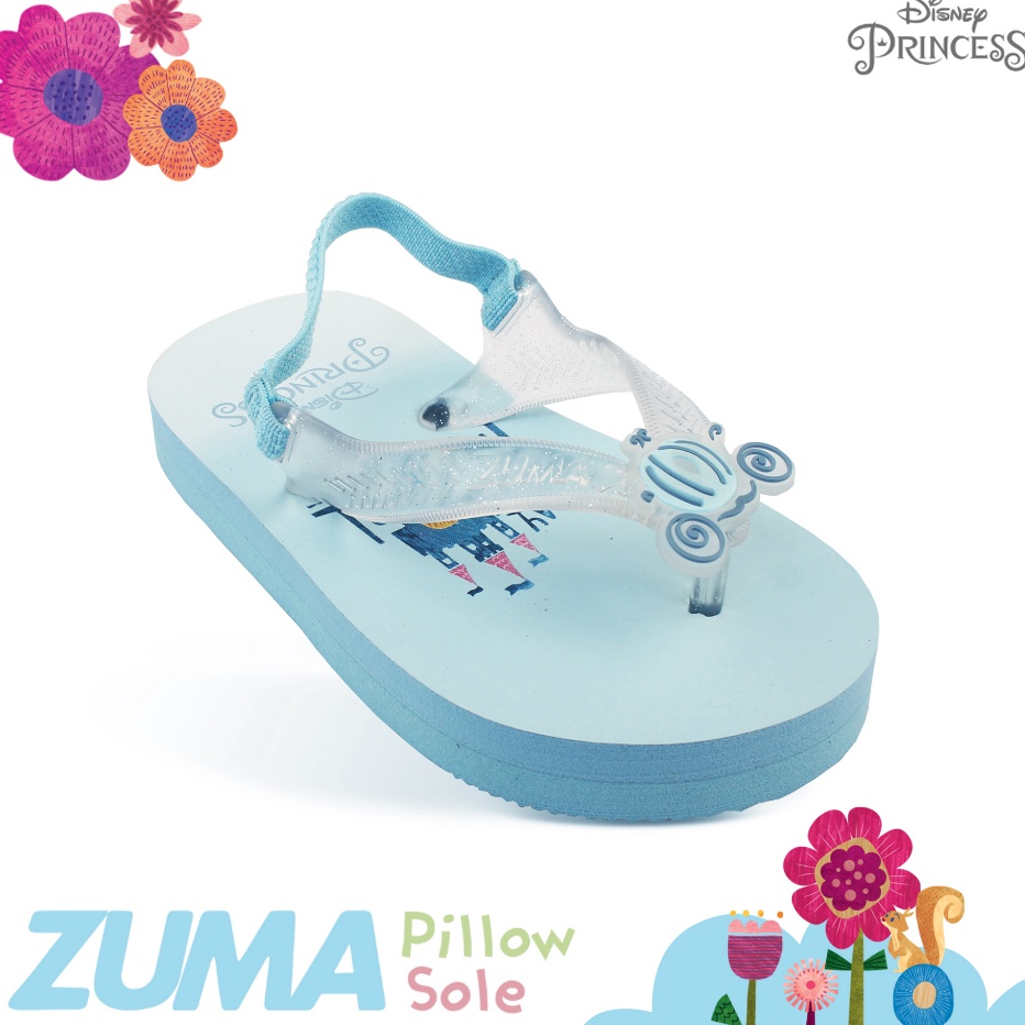 Jual Stok Baru Zuma Baby x Disney Princess Cinderella Blue, Sandal ...