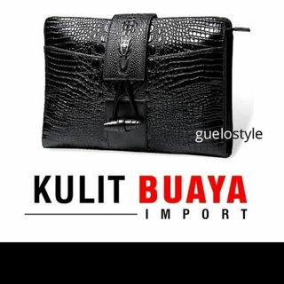 Jual Original Clutch Handbag PU Leather Tas Tangan Pria Wanita Casual Model  Kulit Buaya Crocodile Premium Import Hitam di lapak ori id