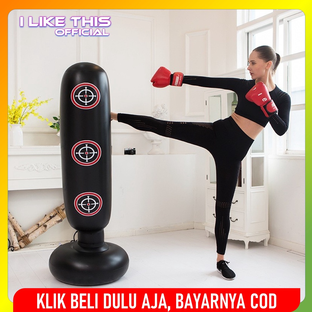 Jual Tiang Samsak Tinju Boxing Portable Punching Bag Target Inflatable