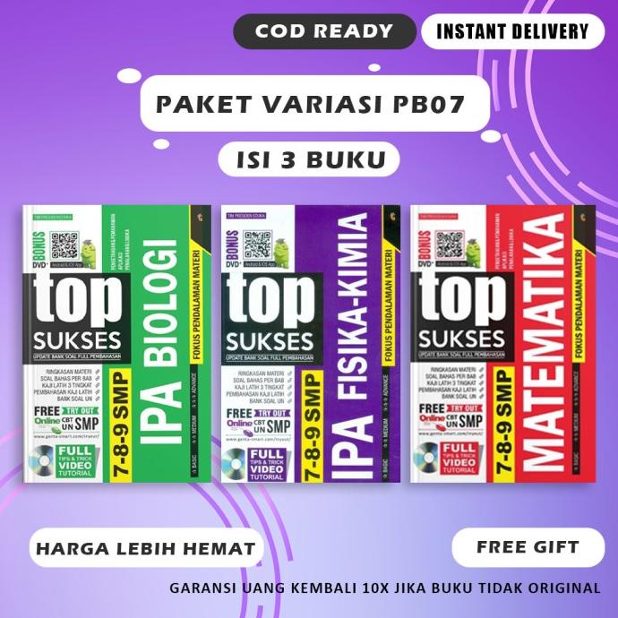 Jual PAKET BUKU PELAJARAN SMP: TOP SUKSES UPDATE BANK SOAL FULL ...