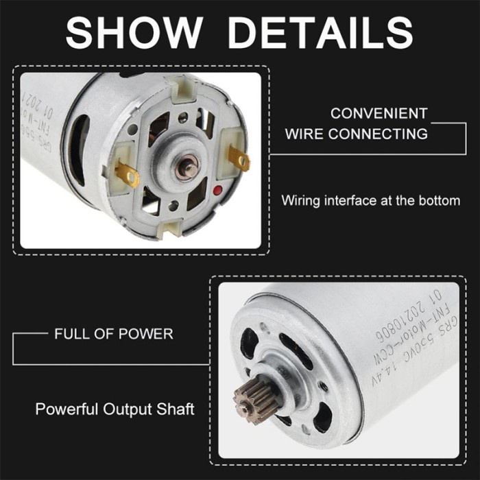 Jual Rs550 Dc Motor 12v 12 Gigi Dengan Dua Kecepatan Untuk Bor Listrik Shopee Indonesia