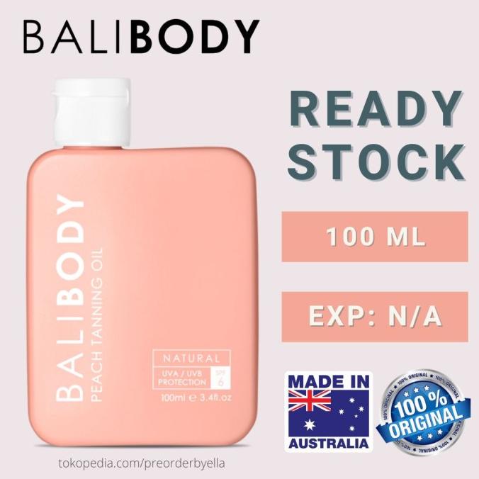 Jual Bali Body Peach Tanning Oil SPF 6 (Made in Australia) Shopee Indonesia