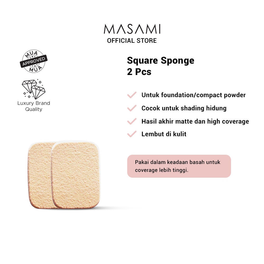 Jual Masami Square Sponge 2 Pcs / Spon Makeup | Shopee Indonesia
