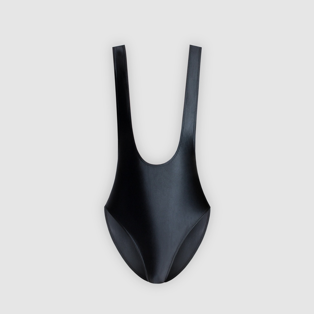 Jual Japanese Shiny Satin Leotards Glossy One-Piece Swimsuit for