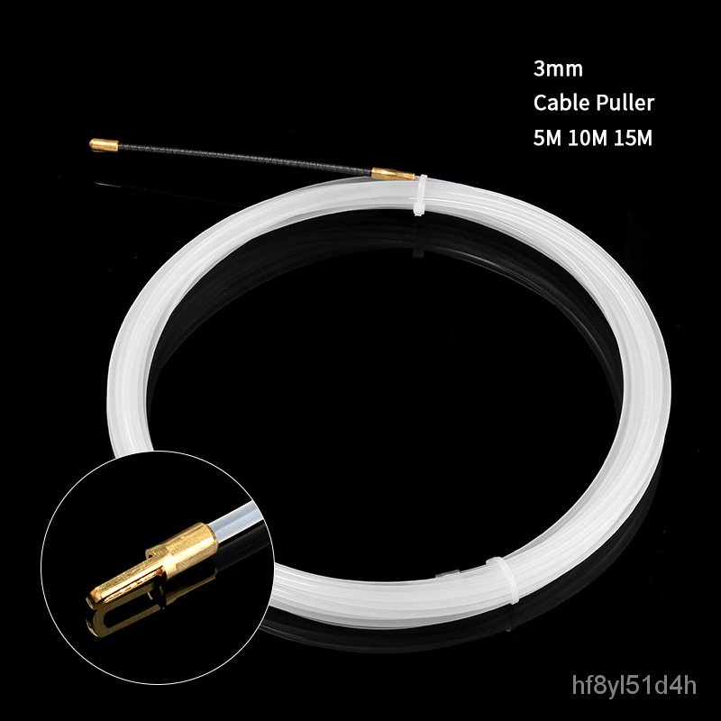 Jual &3mm 5/10/15M White Nylon Guide Device Electric Cable Push Pullers ...