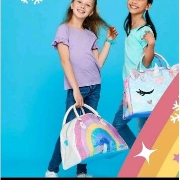 Jual Smiggle Weekender Bag Rainbow Sequin Travel Bag Original SALE ...