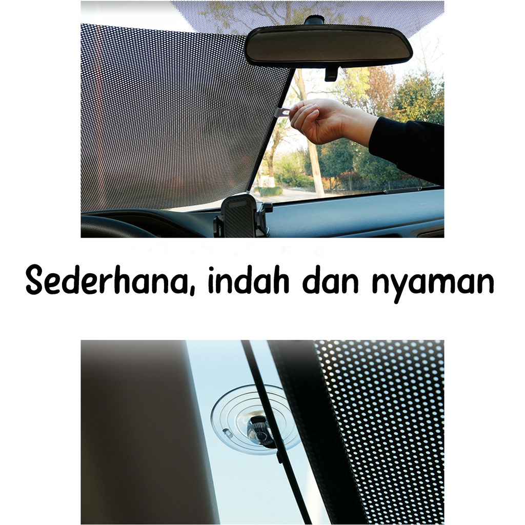 Jual Sun Shield Roll Dashboard Tutup Kaca Mobil Anti Panas Uv Matahari