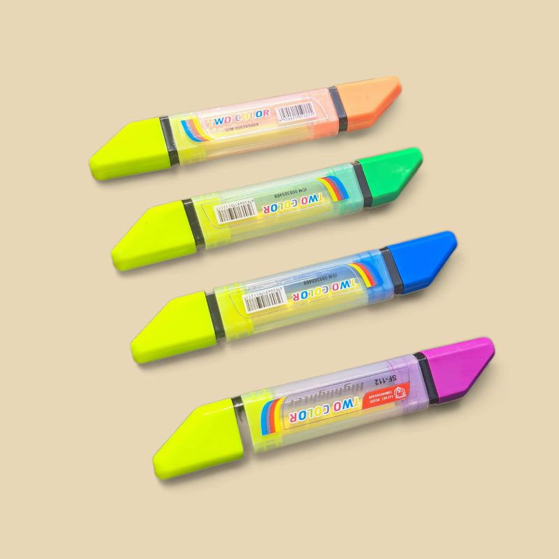 Jual Stabilo Penanda Highlighter Pen merk Safari 2 Warna (1pcs / Satuan
