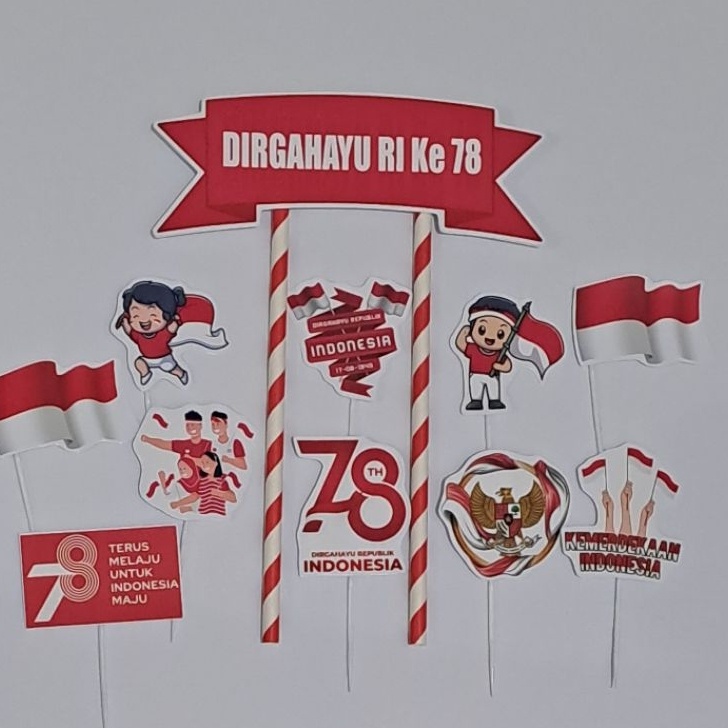Jual Harga Heboh TOPPER CAKE HIASAN KUE ULANG TAHUN TUMPENGAN TEMA 17AN