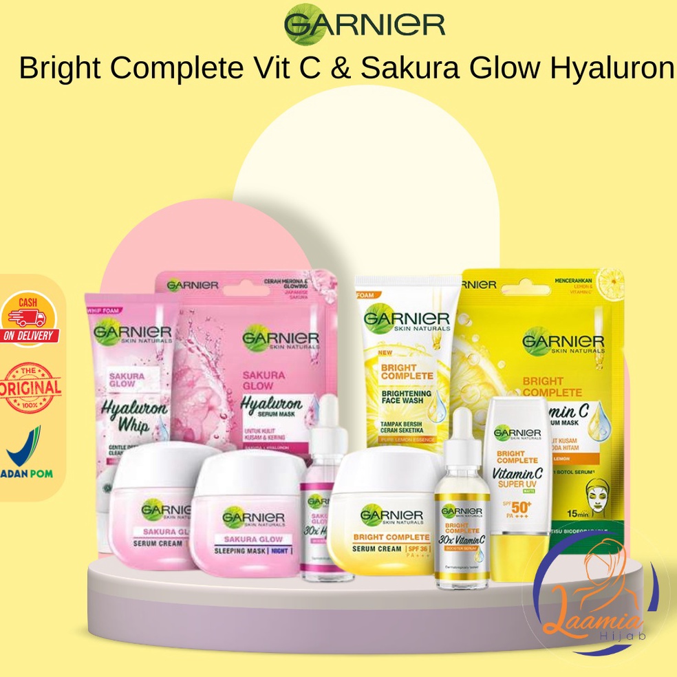 Jual Memang Keren3j3Ix Laamia Garnier Bright Complete Vit C n Sakura ...