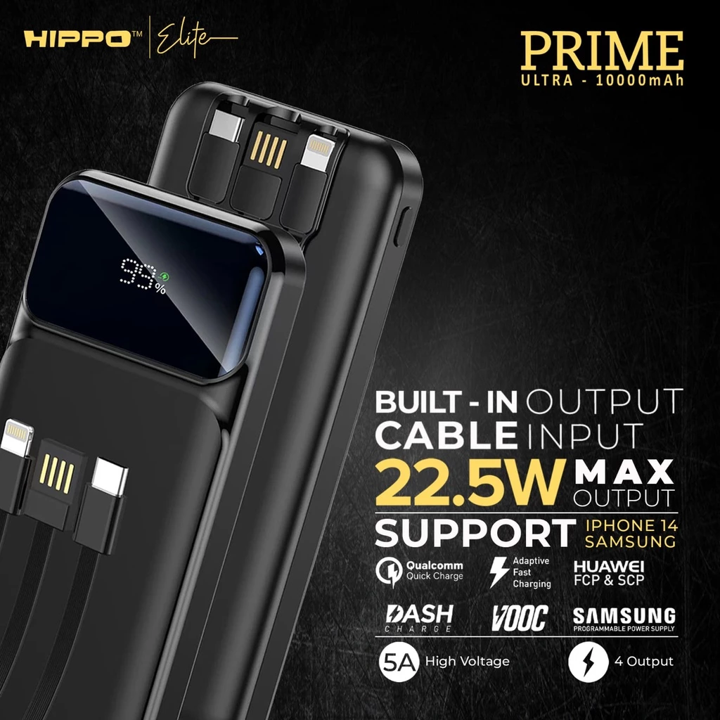 Hippo Elite PowerBank Prime Ultra PD 22,5W 10000mah - 20000mah Quick Charging Power Bank