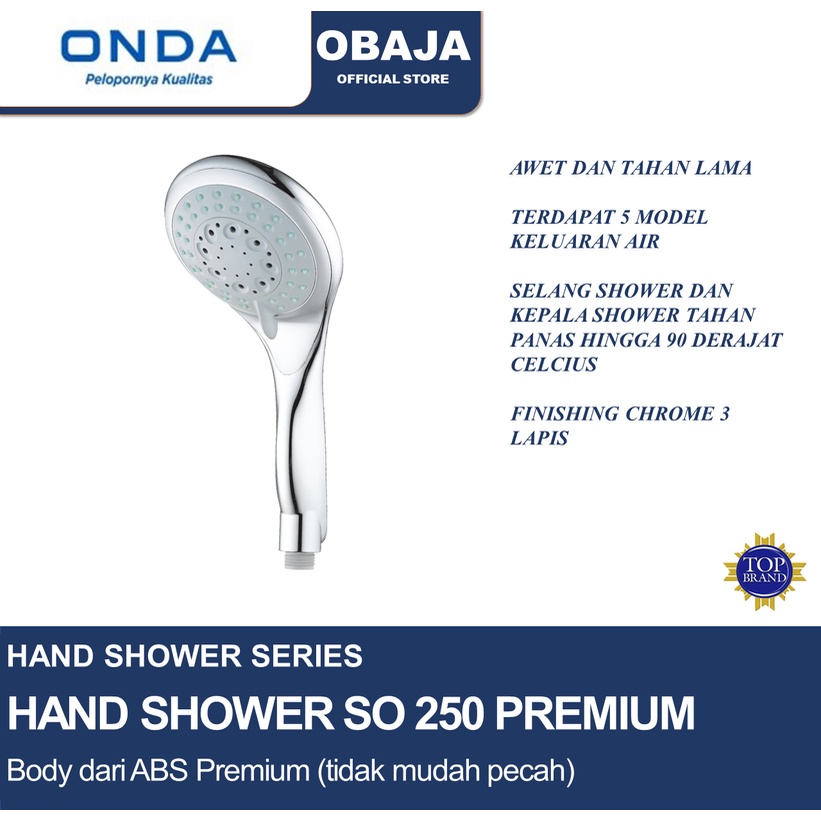 Jual Onda Hand Shower So 250 Ondaso 250 Onda Shower Mandi Onda Chrome