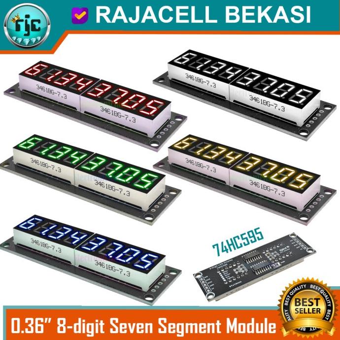 Jual Promo Module Seven Segment 8-Digit 0.36" Tm1637 Led 7-Segment ...