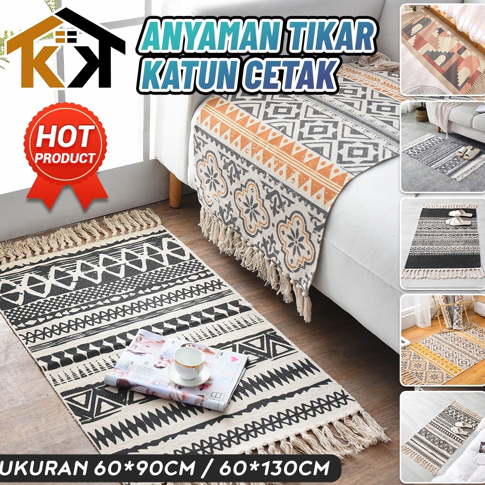 Jual PALING DIMINATI (KK) Karpet Bohemian / Nordic Tenun / Bohemian Rug ...