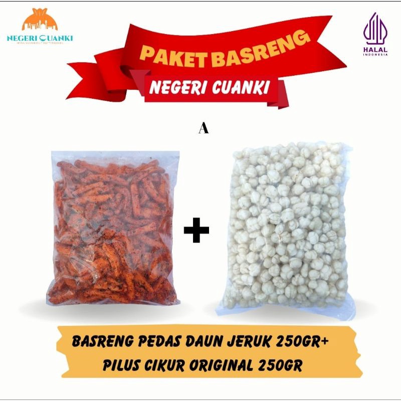 Jual Basreng Mix Cuanki Basreng Pedas Daun Jeruk Original Daun Jeruk