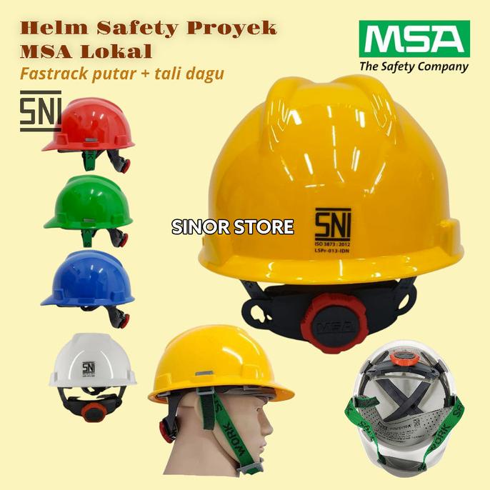 Jual Safety Helmet Sni Msa Lokal Helm Proyek Sarang Putar Fastrack