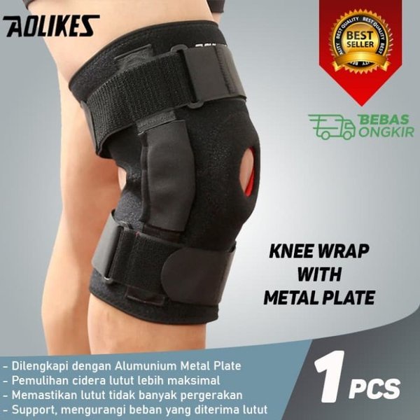 Jual ORGINAL AOLIKES Knee Support Pad Sleeve Wraps Deker Pelindung ...