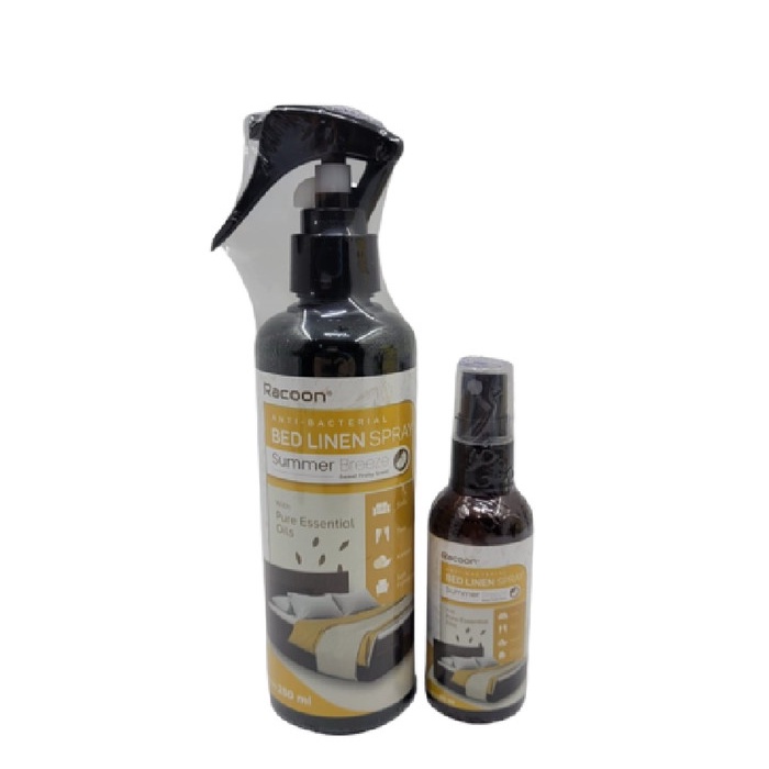Jual Ready Racoon Bed Linen Spray Minyak Anti Bakteri Tungau Essential