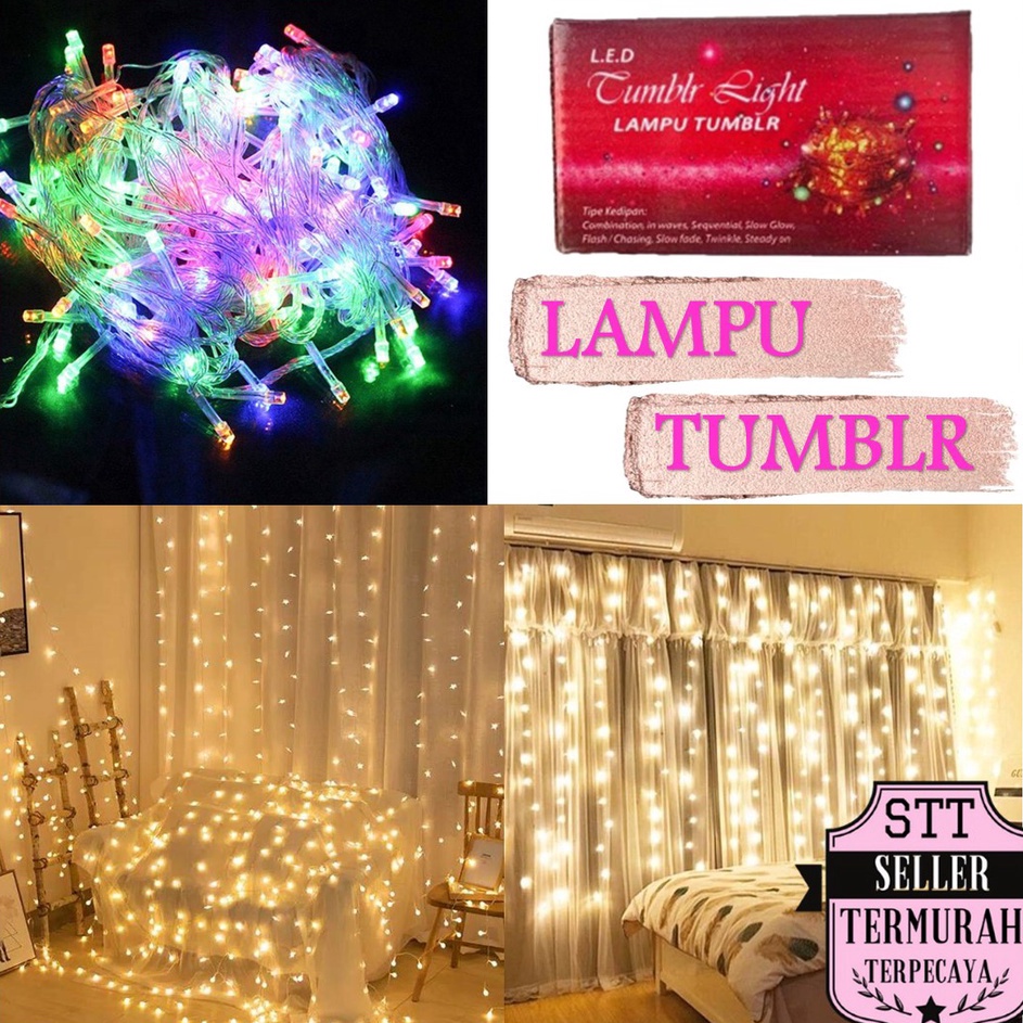 Jual Stt Lampu Tumblr 50 Led 10 Meter Kemasan Box Lampu Dekorasi Pohon