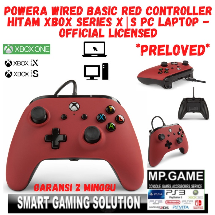 Jual [Original] Powera Basic Wired Controller Red Xbox Series XS Pc ...
