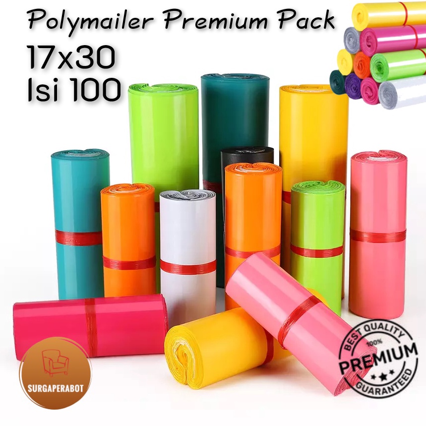 Jual 81 Plastik Packing Polymailer Warna 17x30 Poly Isi 100 Pcs Premium Amplop Polimailer Biru 3913