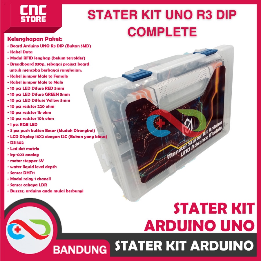Jual ARDUINO STARTER KIT PAKET LENGKAP UNO MONSTER KIT | Shopee Indonesia