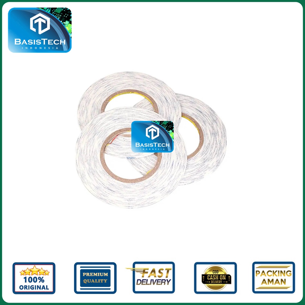 Jual DOUBLE TAPE PUTIH 0.2CM 0.3CM 0.5CM WHITE STICKER - 3M 9448A ...