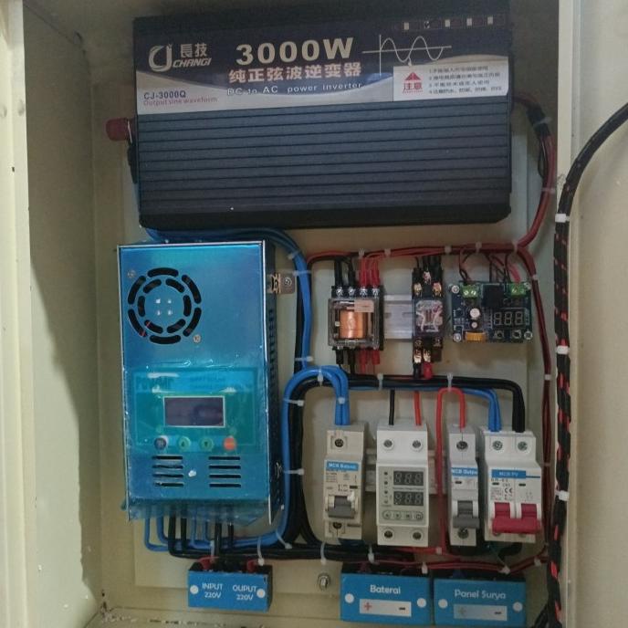 Jual DELLAS box panel plts 3000W PSW mppt 60A otomatis solar cell solar ...