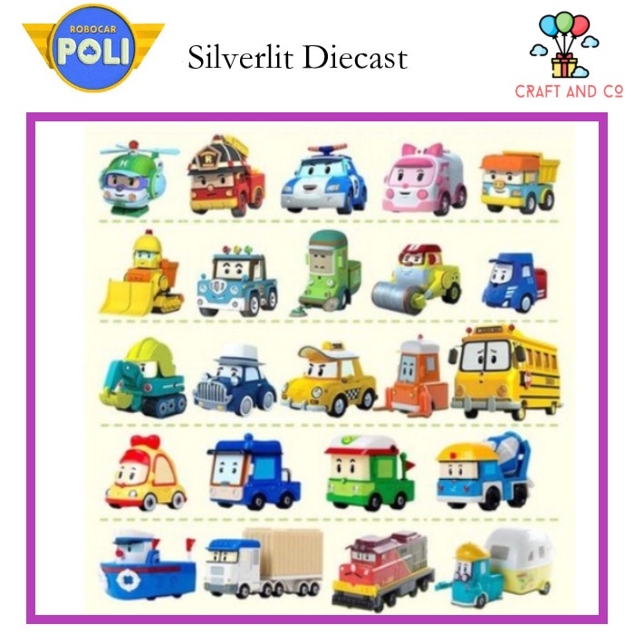 Jual PROMO!!! ROBOCAR POLI SILVERLIT DIE CAST HELLY AMBER POLI SCHOOL B ...