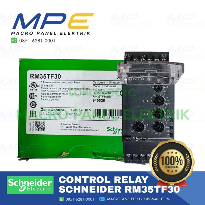 Jual Control Relay Schneider Rm35Tf30 Over Phase Failure Original