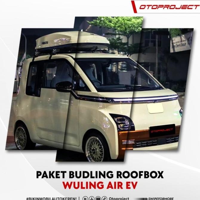 Jual Paket Roof Box plus Crossbar Wuling Air EV Roofbox Cross Bar ...