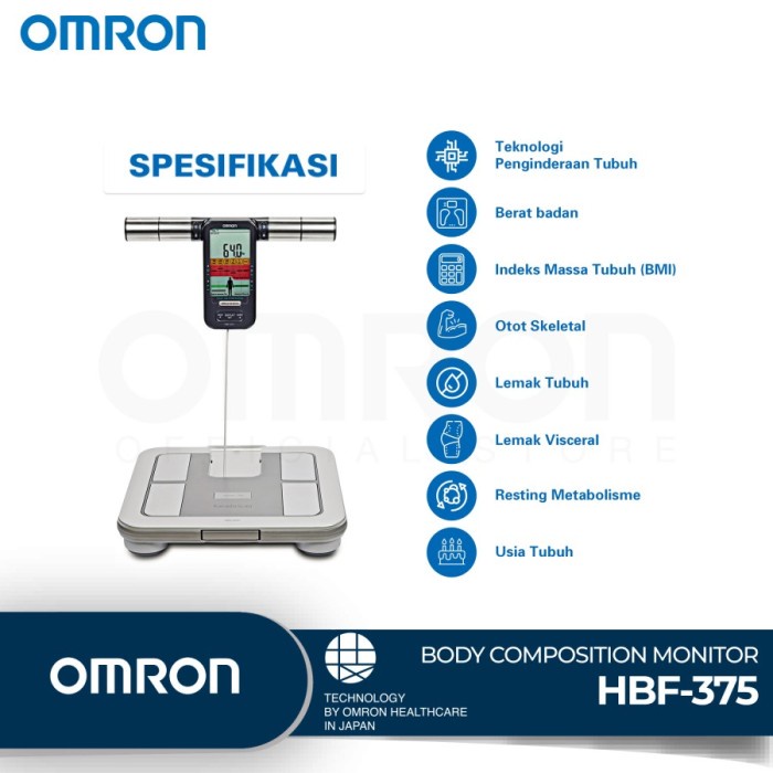 Jual Timbangan Omron Karada Scan Hbf 375 Body Fat Composition Monitor Shopee Indonesia