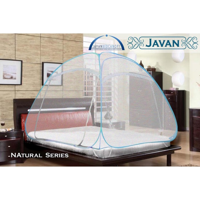 Jual kelambu Javan Bed Canopy Natural Queen ukuran 160x200 cm Shopee Indonesia