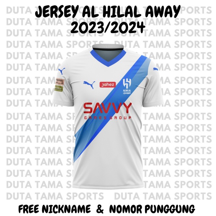 Jual Jersey Al Hilal Away 20232024 Klub Neymar Full Printing Free