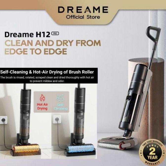 Jual DREAME WET DRY CORDLESS VACUUM CLEANER HOT AIR DRYING H12 PRO RINATARI5 Shopee Indonesia