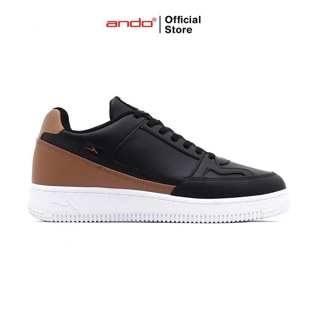 Jual Ando Official Sepatu Sneakers Amza Pria Dewasa - Hitam/Coklat ...