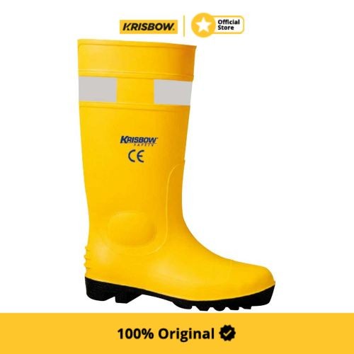 Jual COD Krisbow Sepatu Safety Boot Pvc Ukuran 45 - Kuning Terbaru ...