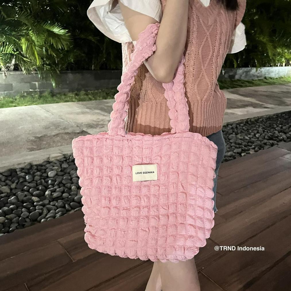 Jual Sozakka Puffy Bag - Tote Bag Puffy Selempang Wanita Tote Bag ...