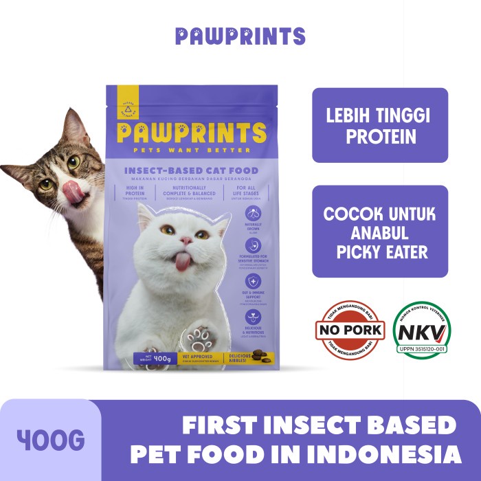 Jual Jual!! Pawprints Makanan Kucing Cat Food All Life Stages 400gr