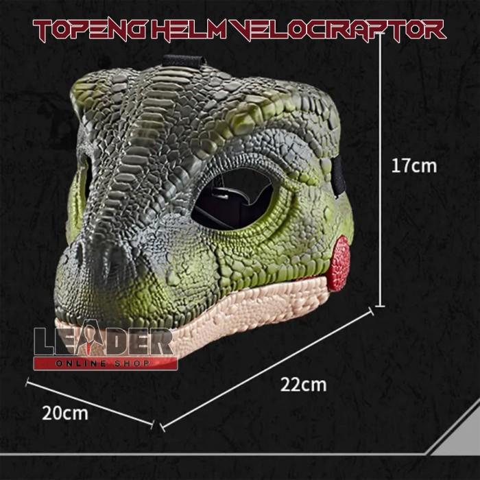 Jual Helm Topeng Dinosaurus Velociraptor Suara Auman Gerak Realistic ...