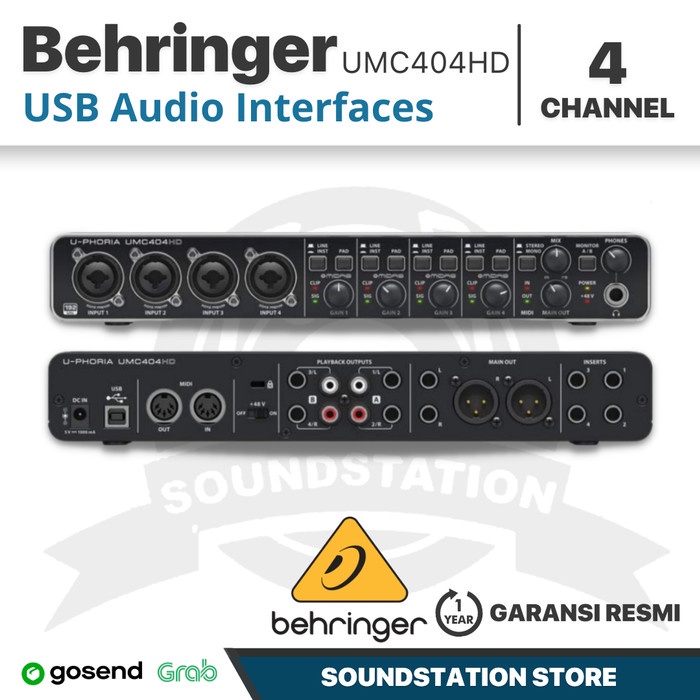 Jual New Soundcard Behringer Umc404 Hd Audio Interface Ori Shopee