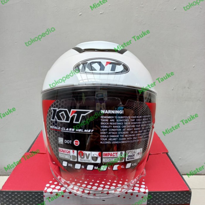 Jual Helm Kyt Kyoto Putih Solid White Original Shopee Indonesia