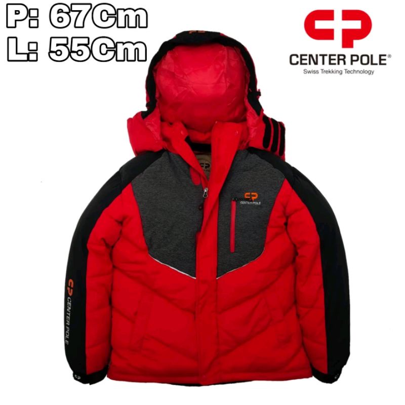 J59 Jaket Puffer Outdoor Center Pole Swiss Trekking Winter Tebal Musim Dingin Hiking Gunung