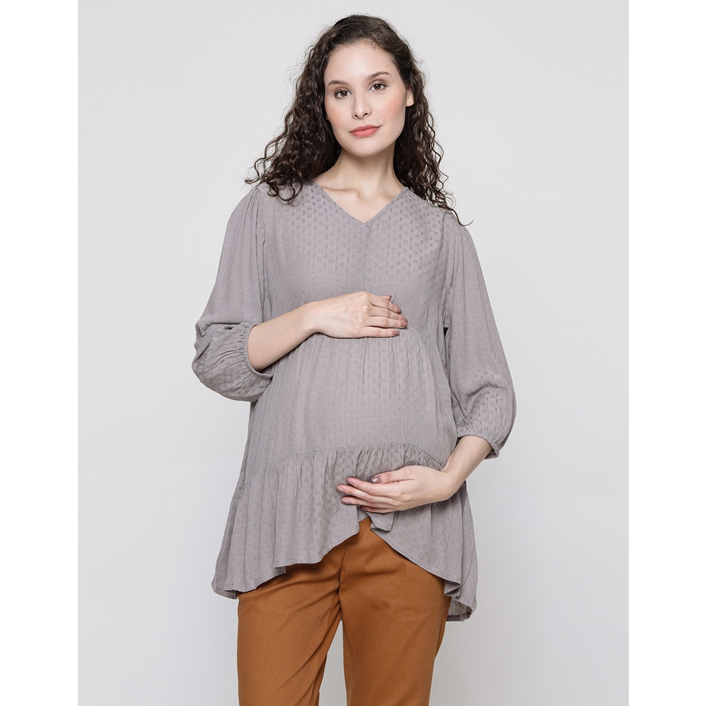 Connexion Blend Plain Loose Blouse Wanita main image 1