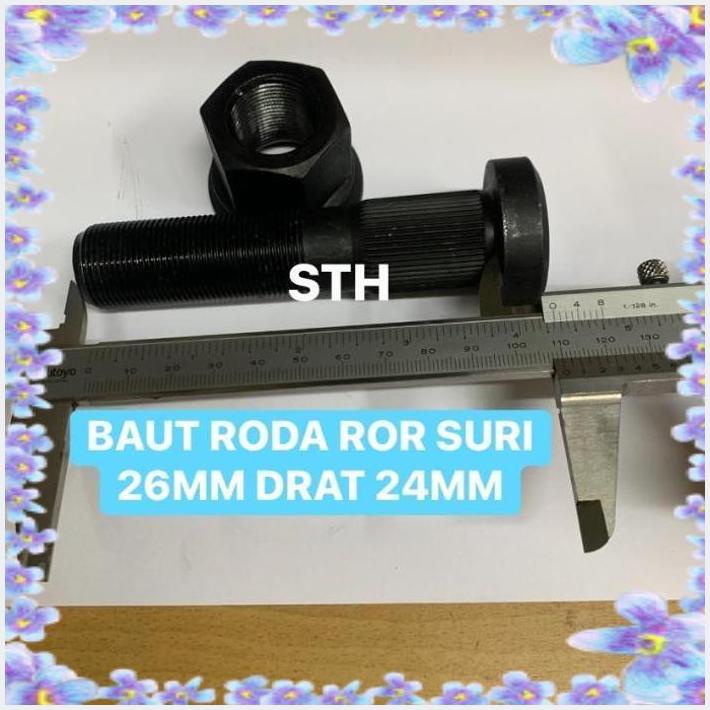 Jual [sth] baut roda ror suri 26mm drat 24mm kunci 36mm high quality ...