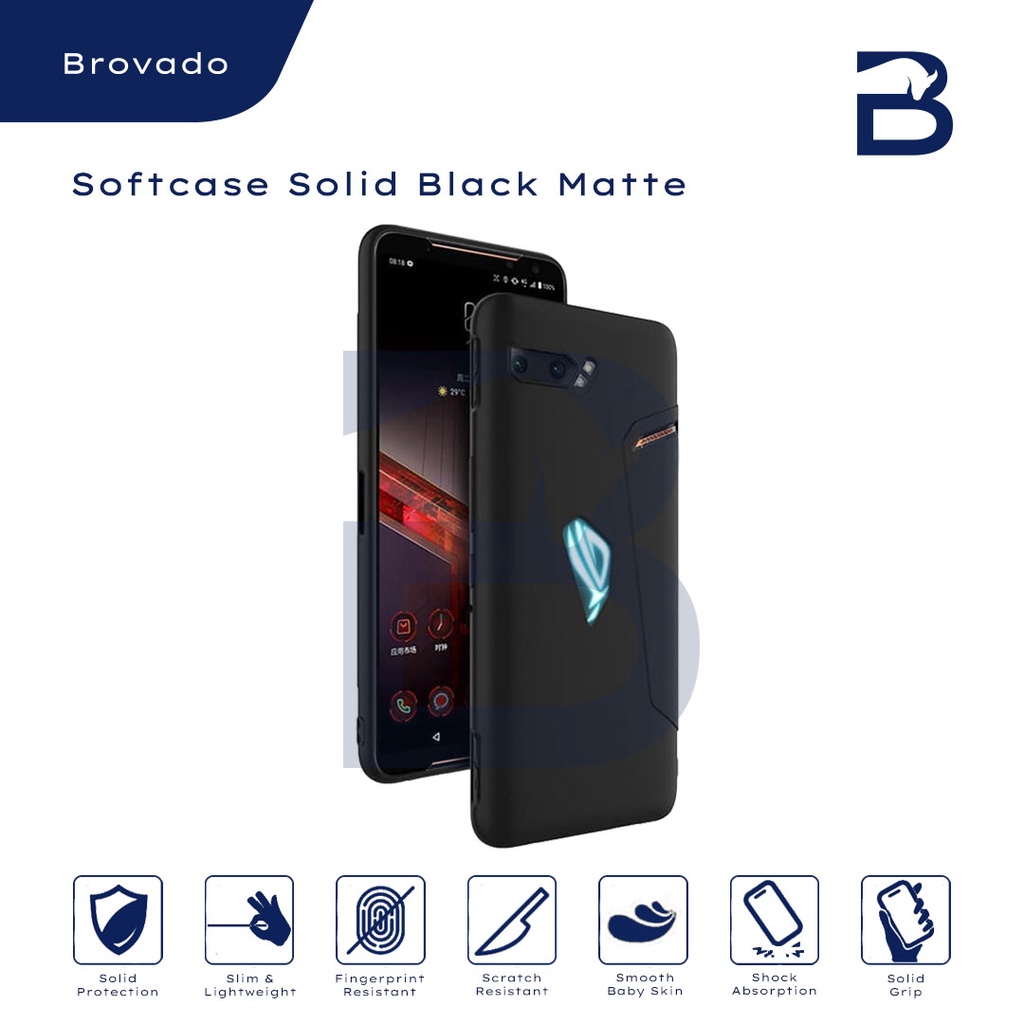 Jual Casing Asus ROG 1 / 2 / 3 Softcase Solid Black Matte Silikon TPU ...