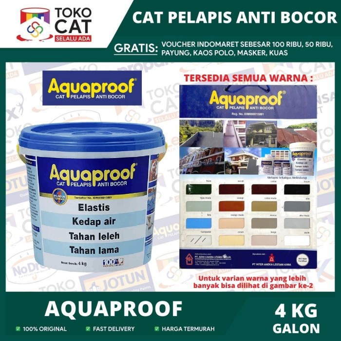 Jual Aquaproof Aqua Proof Cat Anti Bocor Waterproofing Warna Standar